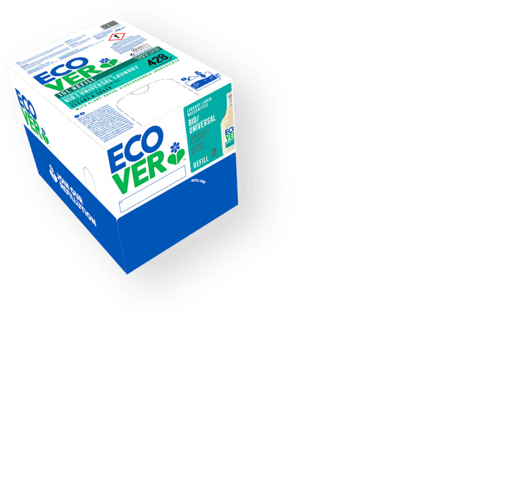 Box of laundry detergent refills