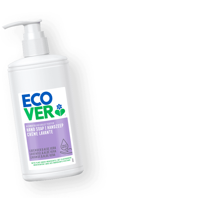 White push top hand soap bottle